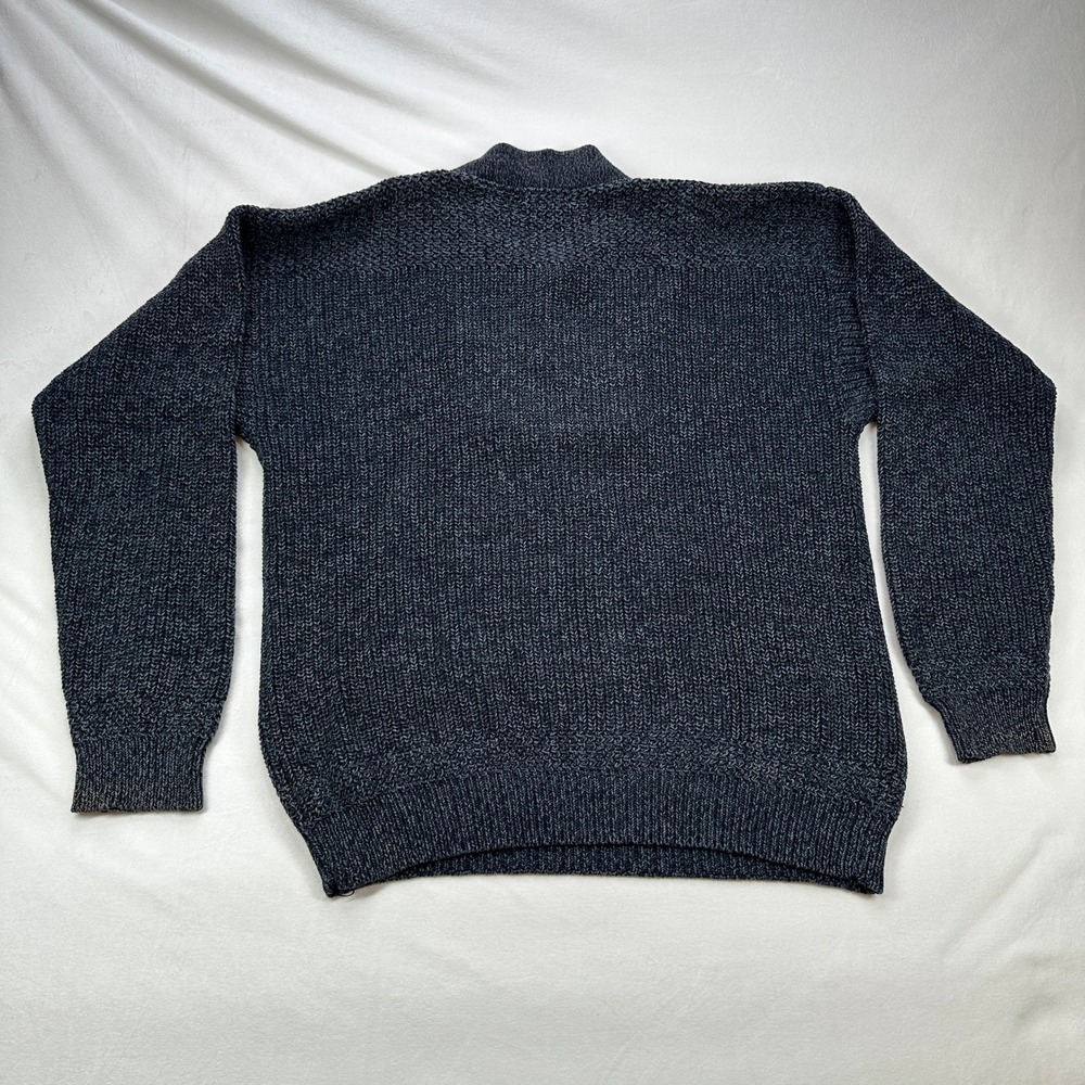 Club Room Mens 100% Cotton Shawl Collar Chunky Knit Sweater Small Dark Gray - Picture 12 of 16